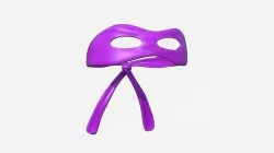 Turtle Ninja Mask 08 Purple - Bandana Character Design Low-poly 3D model