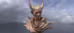 Vampire statue Bust 3D 3D model