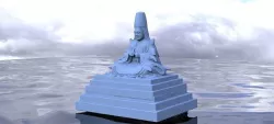 Warrior Monk meditating  3D model