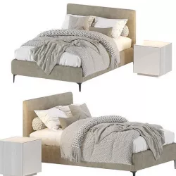 West Elm Andes Bed 3D model