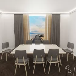 Wooden Dining Set 3D model