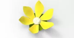 Ylang Ylang flower  Low-poly 3D model