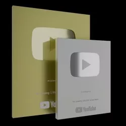 YouTube Play Buttons 3D model