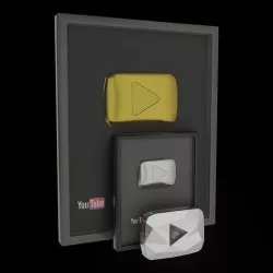 YouTube Play Buttons old 3D model
