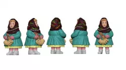 001309 carton lil girl with sushki 3D model