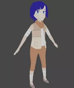 anime character  3d Low-poly 3D model