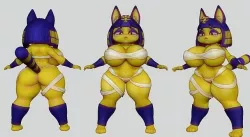 Ankha Low-poly 3D model