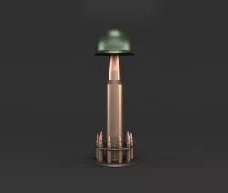 Architectural decor bullet helmet 3D model