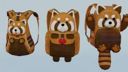 Bag 3x Rowdy Red Panda Backpack 3D model