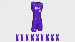 Basketball Fantasy Team Sharks Uniform - Character Design Low-poly 3D model