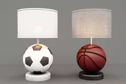 Basketball table lamp with usb 3D model