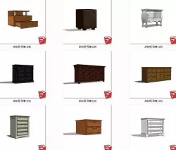 Bedside table 3D model
