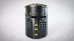Black knight helmet Low-poly 3D model