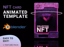 Blender NFT card template 3D model