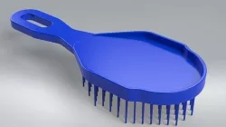 Blue hairbrush 3D model