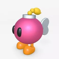 Bombette From Paper Mario Low-poly 3D model
