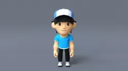 Boy Low Poly Low-poly 3D model