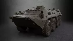 BTR-80 APC Low-poly 3D model