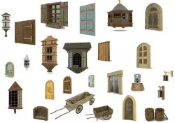 building doors glass models  various models 3D model