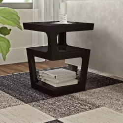 Cade Glass Floor Shelf End Table 3D model