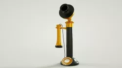 candlestick telephone Low-poly 3D model