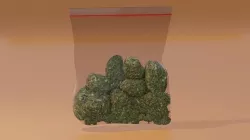 Cannabis Weed Bag 2 Low-poly 3D model