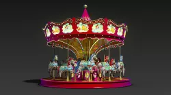 Carousel amusement park carousel amusement equipment 3D model