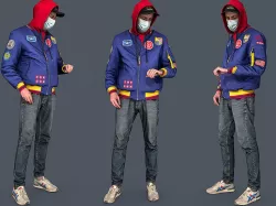 Cheeky Masked Guy 3D model