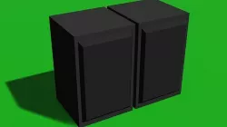 Computer Speakers Low-poly 3D model