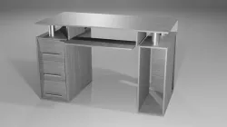 Computer wooden table  3D model