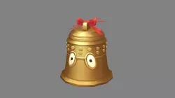 copper bell monster Low-poly 3D model