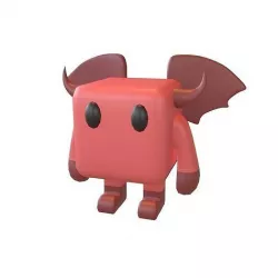 Cube Character 00012 Devil Low-poly 3D model