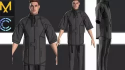 CyberPunk Style Male  OBJ mtl FBX ZPRJ 3D model