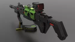 Cyper Gun Low-poly 3D model