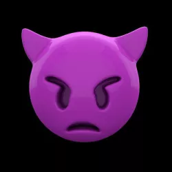 demon angry emoji 3D model