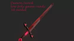 Demon Sword  Low-poly 3D model