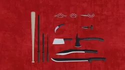 Doomsday Melee Weapons Set Low-poly 3D model