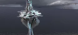 Dragon  Mountain with Dragon Tower 3D model