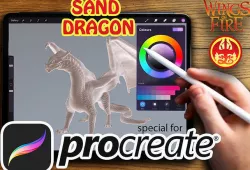 Dragon of Sand Tribe from Wings of Fire Procreate version 3D model