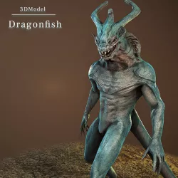 Dragonfish Low-poly 3D model