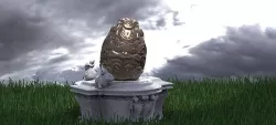 Easter EGG Stand With EGG and Bunnys 3D model