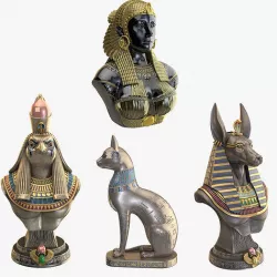 Egyptian Busts Collection 3D model