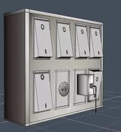 Electricity switch board 3D model