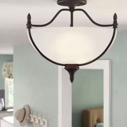 Ellender 3 - Light Bowl Semi Flush Mount - 2 Colour 3D model