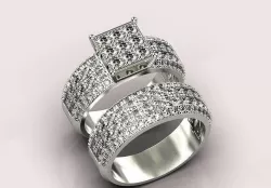  Engagement rings Low-poly 3D model