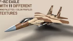 F-15 Eagle With 11 Different Textures Low-poly 3D model