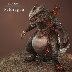 Fatdragon Low-poly 3D model