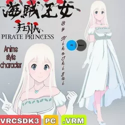 Fena - anime character Low-poly 3D model