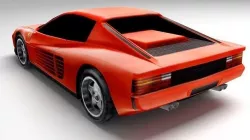 Ferrari Testarossa low poly Low-poly 3D model