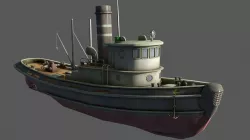 Fishing boats tanker ship model 3D model